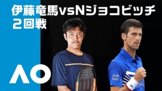 伊藤竜馬vsノバク・ジョコビッチ全豪オープンテニス2回戦