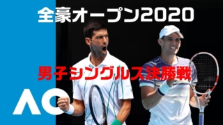 全豪オープンテニス2020男子シングルス決勝戦のD.ティエムvsノバク・ジョコビッチ