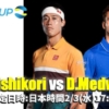 ATPCUP2021-錦織圭vsダニール・メドベージェフの放送予定