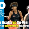 全豪オープンテニス2021準々決勝3回戦、大坂なおみvs謝淑薇