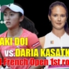 2021全仏オープンテニス(フレンチオープン)1回戦 土居美咲vsダリア・カサトキナ