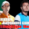 2021全仏オープンテニス(ローランギャロス)1回戦 錦織圭vsアレッサンドロ・ジャンネッシ