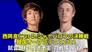 西岡良仁×D.シャポバロフの決勝戦｜韓国オープンテニス2022