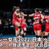 日本女子バレー×オランダ 2022女子世界選手権のテレビ放送/ネット中継・試合日程(開始時間)・結果