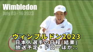 【ウィンブルドン2023】日本選手の日程(結果)・放送予定(テレビ/ネット配信)・ドロー