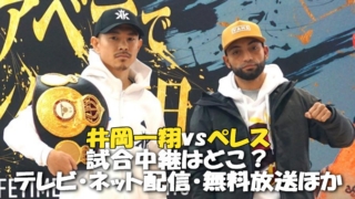 【井岡一翔vs パレス】テレビ中継は？(地上波放送/ネット無料配信)ほか、試合結果