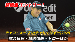 チェコ・オープン プロスチェヨフ チャレンジャーのドロー・試合予定・錦織圭出場予定