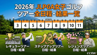 2026年 JLPGA女子ゴルフ ツアー全日程・結果一覧