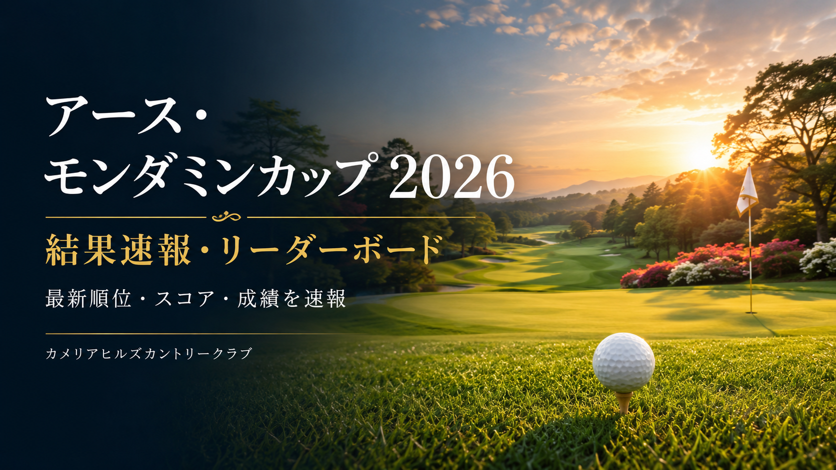 EARTH MONDAMIN CUP 2026 リーダーボード・結果速報