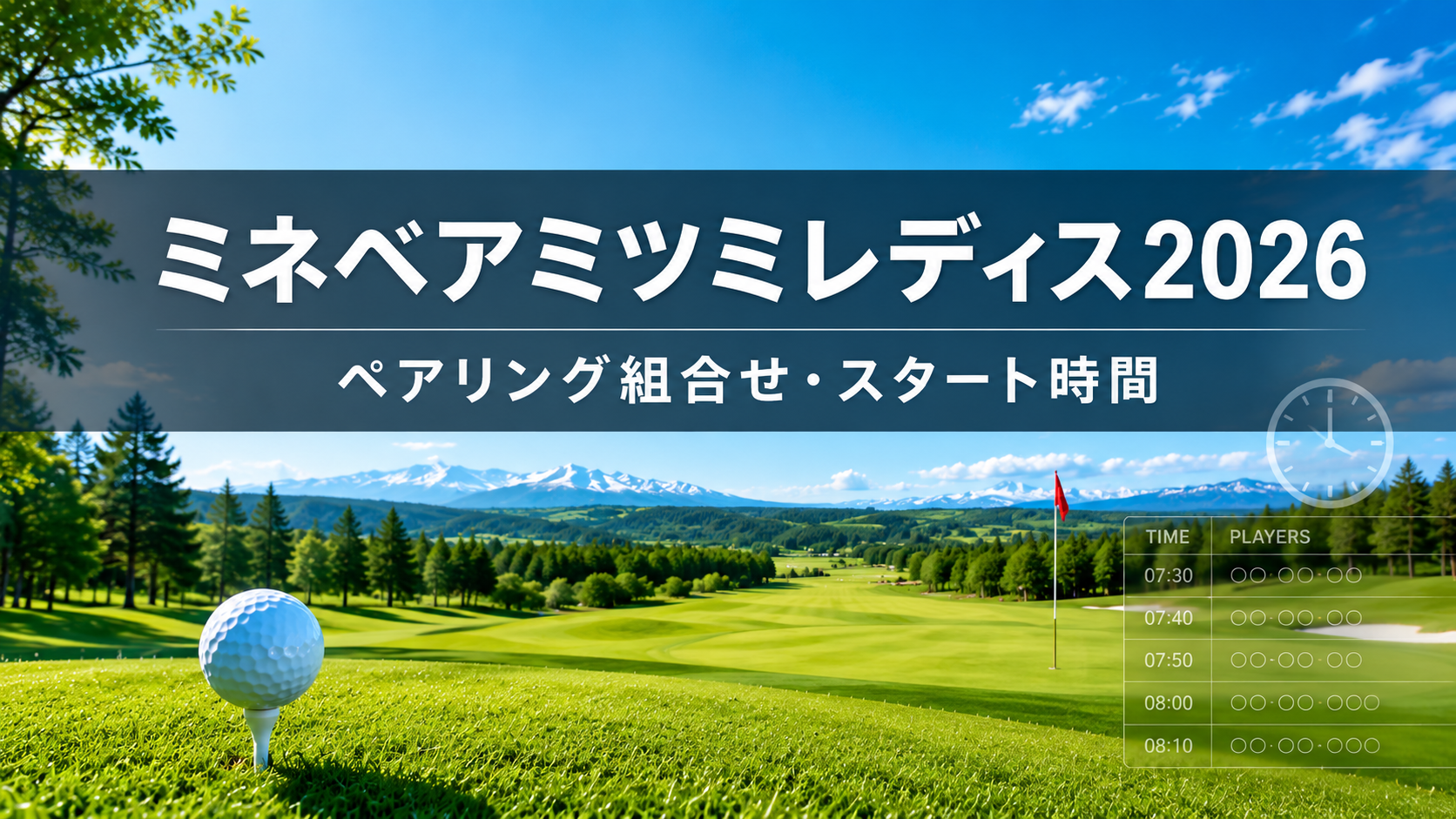 ミネベアミツミレディス2026 ペアリング組合せ・スタート時間