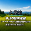 久常涼 今日の結果速報 リーダーボード 配信テレビ放送