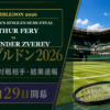 ウィンブルドン2026 フェリー対ズベレフ