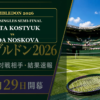 ウィンブルドン2026 コスチュク対ノスコバ