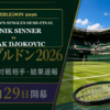ウィンブルドン2026 シナー対ジョコビッチ
