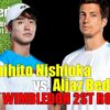 【西岡良仁vs A.ベデネ】男子シングルス2回戦 2021ウィンブルドンのテレビ放送(ネット