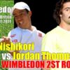 【錦織圭 vs J.トンプソン】2回戦 2021ウィンブルドンのテレビ放送(ネット中継)、試合
