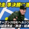 【錦織圭×M.H.レーベルク】 HPPオープン 準決勝の試合日時・テレビ放送(配信)・結果・