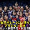 【ブラジル×日本・準々決勝】2022女子バレーボール世界選手権の結果速報、放送予定(テ