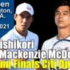 【錦織圭 vs M.マクドナルド】準決勝 2021シティ・オープンの試合日程、放送予定(テレ